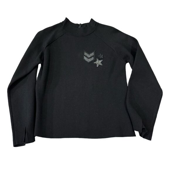 Stradivarius Sweater Black Knit Women's Medium - Picture 1 of 6